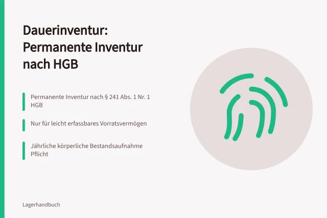 Dauerinventur: permanente Inventur nach HGB mit laufender Fortschreibung. Dauerinventur einrichten: Verfahren, Voraussetzungen und Nachweise nach § 241 HGB